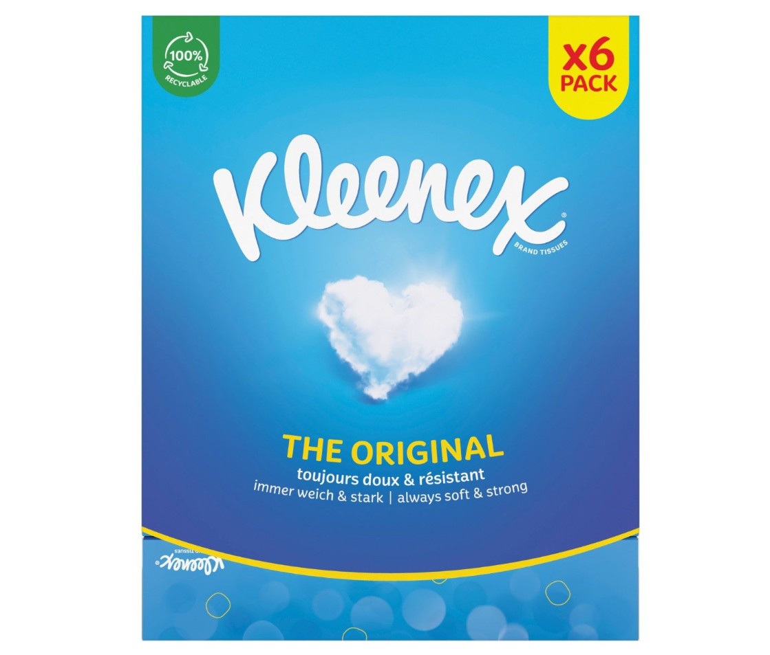 Kleenex Family Tissues Wit 3 laags 6x80st